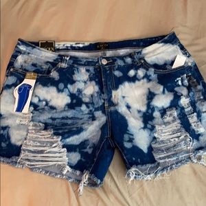 plus size denim shorts
